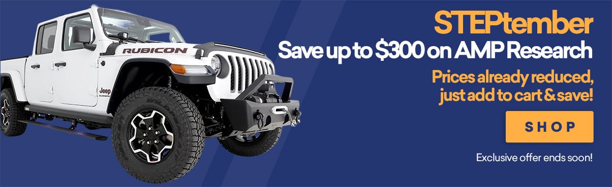 Save Big on AMP Research Running Boards!
