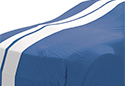 Image is representative of Coverking Satin Stretch Racing Stripe Car Cover.<br/>Due to variations in monitor settings and differences in vehicle models, your specific part number (CVC3SS92F95PN2055) may vary.