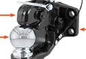 Image is representative of Curt Flush Mount Ball & Pintle Hitch.<br/>Due to variations in monitor settings and differences in vehicle models, your specific part number (48200) may vary.