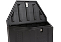 Image is representative of Dee Zee Poly Triangle Trailer Tongue Tool Box.<br/>Due to variations in monitor settings and differences in vehicle models, your specific part number (DZ91717P) may vary.