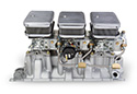 Image is representative of Holley Tri-Power 3x2 SBC Intake Manifold and Carburetor Kit.<br/>Due to variations in monitor settings and differences in vehicle models, your specific part number (300-522SA) may vary.