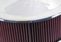 Image is representative of K&N Round Air Filter Cleaner Assembly.<br/>Due to variations in monitor settings and differences in vehicle models, your specific part number (60-1290) may vary.