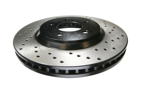 StopTech 2012+ Chevrolet Camaro SS Brembo 4 Piston J6G Sport Slotted & Drilled Left Rotor main image 0