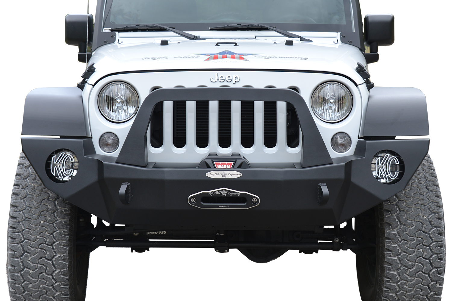 Jeep Bull Bar For Rigid Series Front Bumper Only Black Powdercoat Rock Slide Engineering main image 0