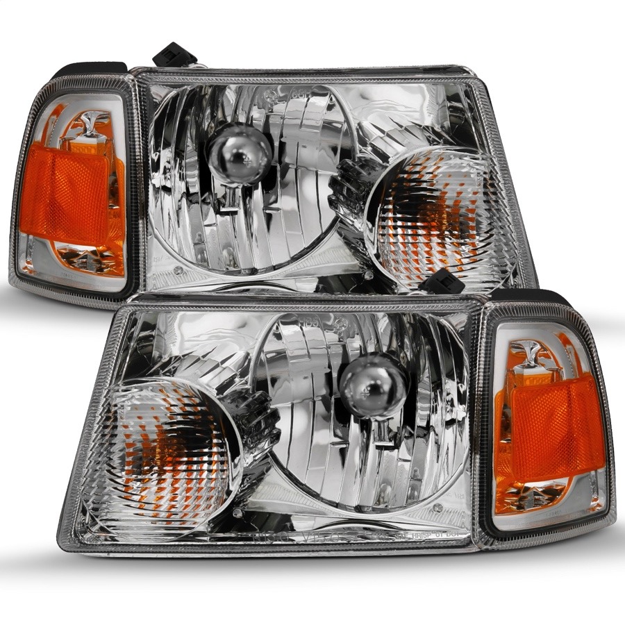 ANZO Crystal Headlight Set Chrome | Nissan Frontier (98-00) (111049) main image 0