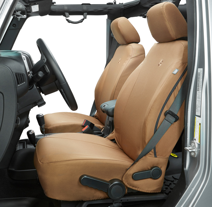 Bestop 29280-09 Charcoal Front Seat Covers For 2007-2016 Jeep Wrangler (2 & 4 Door) - 600D Polyester, Airbag Compatible - View #3