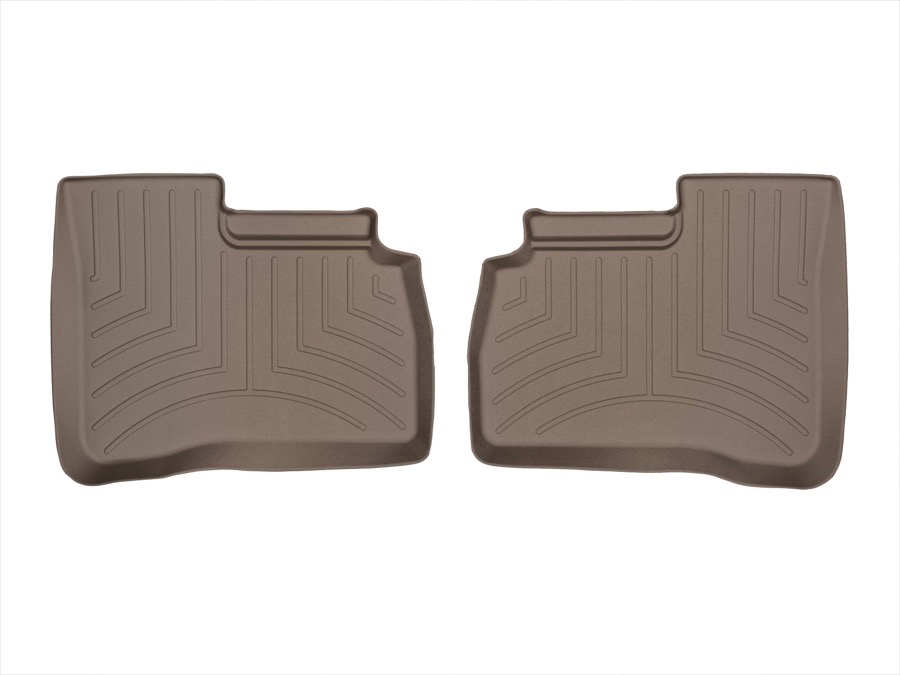 WeatherTech Tan Floor Mats For Cadillac SRX - 1st & 2nd Row Set (4 Pieces)
