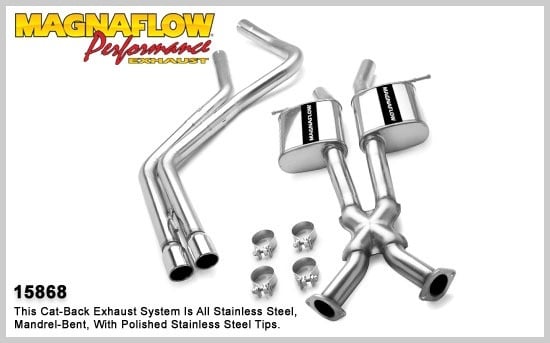 A-3 Magnaflow Cat Back Exhaust Kit Magnaflow 15868 Stainless Steel 2.5