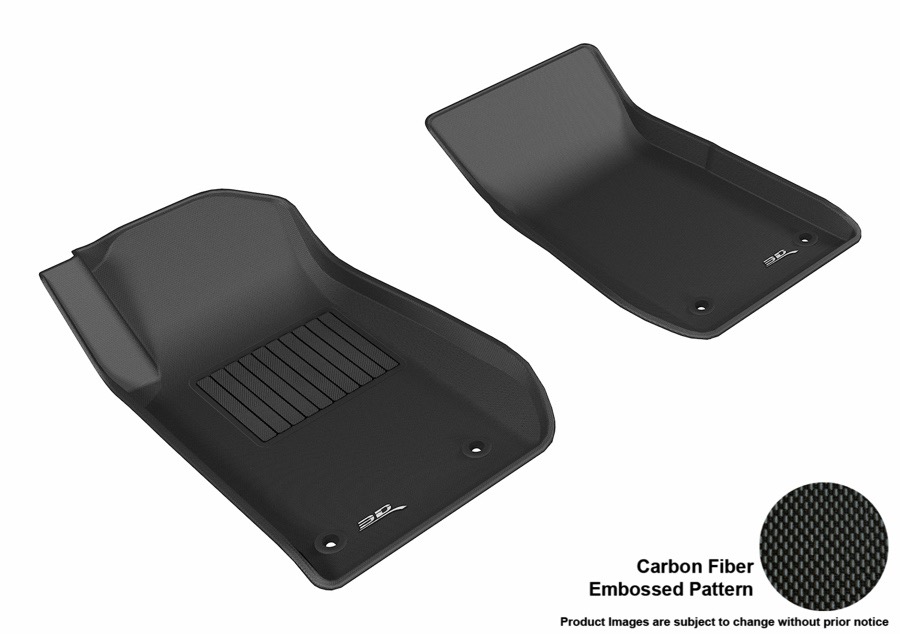 3D Maxpider Kagu Floor Mats For Honda Civic 2016-2019 – All Weather, Carbon Fiber Texture
