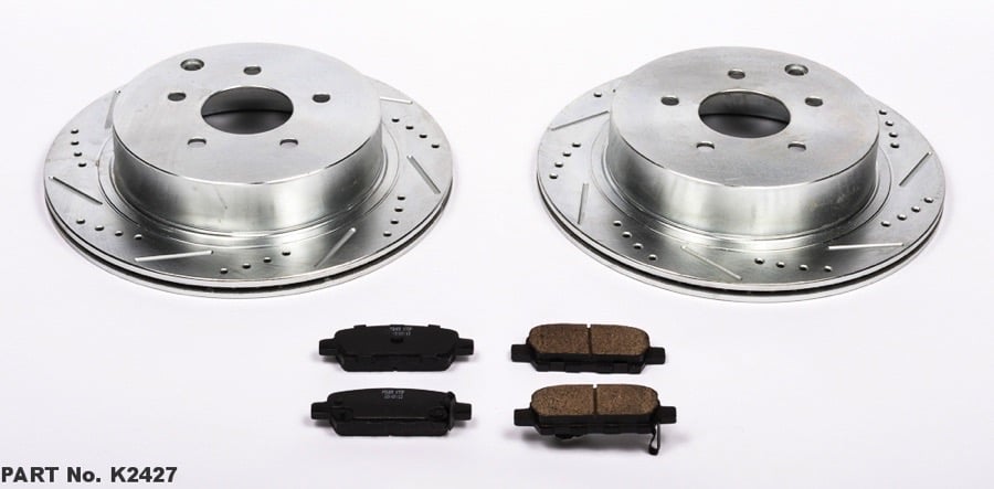 Power Stop K2427 Rear Brake Kit With Drilled/Slotted Brake - View #8