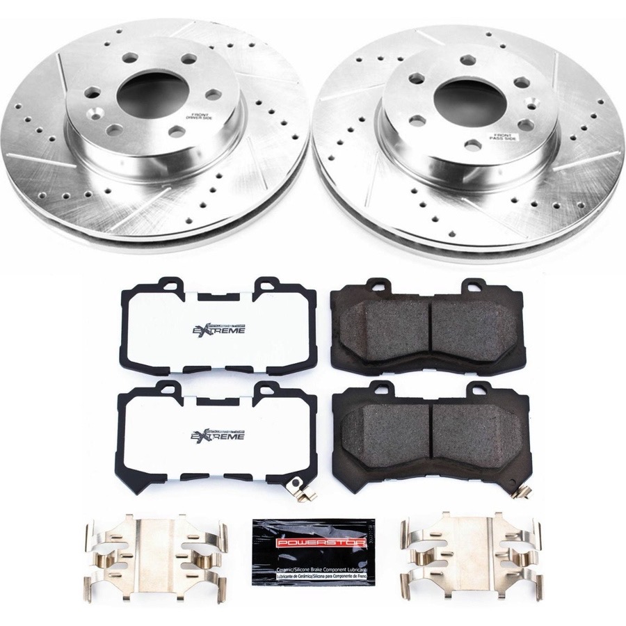 PowerStop Front Z36 Truck & Tow Brake Kit w/ Calipers | Cadillac Escalade (2002–2006) (KC2009-36)