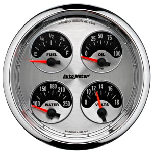 Auto Meter American Muscle Kraftstoffstandsanzeige – 6,4 Cm (2 1/16 Zoll), Analog, Für Ford & Chrysler, 0-280 Ohm